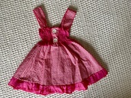 Sukienka fuksja lato retro modna 86 12-18m