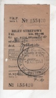 Bilet PKP, Maksymilianowo pow. Bydgoszcz, do Bydgoszcz, 1946r., -12