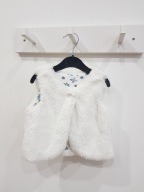 TU kamizelka futro futerko miś kremowe niemowlęce bezrękawnik 74 cm