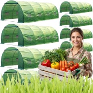 TUNEL FOLIOWY OGRODOWY SZKLARNIA PRO 3X6M 18M2 STELAŻ OCYNK FILTR UV4 PCV