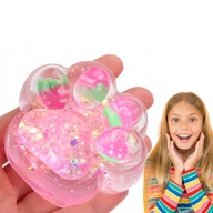 KOCIA ŁAPKA KOTEK BROKATOWY MIĘKKI GNIOTEK squishy ZABAWKA ANTYSTRESOWA