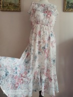 MOHITO szyfon romantyczna SUKIENKA w kwiaty 38/40