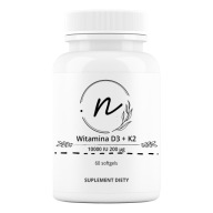 Suplement diety NaturePRO Witamina D3+K2 MK-7 10 000 IU+200 mcg 60 kapsułek
