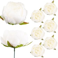 SZTUCZNE PIWONIE PEONIA GŁÓWKA WYROBOWA PIWONII KOMPLET 6 SZTUK 9 CM