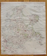 RUGIA (Rügen), Mapa z przewodnika Richtera; W. Brendel, ok. 1910/1911
