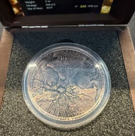 5$ Meteoryt Fukang - Świat Meteorytów 2 oz Ag 999