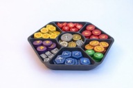 Organizer na żetony do gier planszowych – 7 komór | Podajnik / Holder
