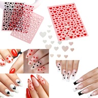 ZESTAW NAKLEJEK DO PAZNOCKI SAMOPRZYLEPNE WALENTYNKI SERCA SERDUSZKA 3 SZT