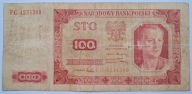 Banknot PRL 100 zł 1948 rok SERIA: FC
