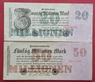NIEMCY 20 i 50 milionów marek 1923 !!!!