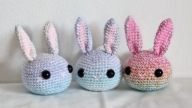 KRÓLICZEK amigurumi - Ręcznie robiony - Dekoracja Wielkanocna - Multikolor