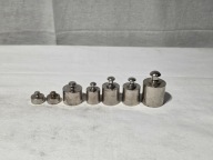 Stare odważniki mosiężne 20-200g z okresu Prl-u