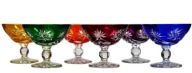 KRYSZTAŁOWE Kolorowe Kieliszki do Likieru L.75 ml Mł. Szlifowane Polskie
