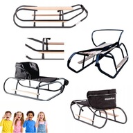 POLSKIE METALOWE SANKI Z OPARCIEM MATERACYK SZNUREK TRADYCYJNE MOOVKEE