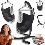 SUPER FOTEL WISZĄCY OGRODOWY TYPU KOKON ZE STELAŻEM