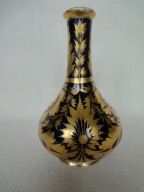 ROYAL CROWN DERBY miniatura kobalt złoto 1784 - 1820