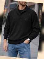 Sweter męski z kołnierzem szalowym włoski roz. XL