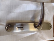 Klamka do drzwi wewnętrznych z długim szyldem - ROMANA M9 nikiel BB72