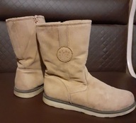 Kozaki dziewczęce ocieplane kożuszkiem 34