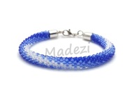 Bransoletka Niebieski Smok z koralików MADEZI