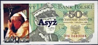 50 zł. Nadruk Jan Paweł II, Modlitwa o pokój Asyż