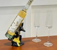 STOJAK NA WINO BUTELKE STOJAK NA ALKOHOL NA PREZENT PLASTIKOWY UNIKAT 20 CM