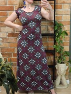 letnia sukienka długa trapezowa etno boho r. 38