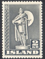 ISLANDIA, Thorfinn Karlsefni, 2 Kronur (1947), Mi 214E (25€)