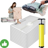 WORKI PRÓŻNIOWE NA UBRANIA 10 SZT 40x60 MOCNE Z POMPKĄ ZESTAW EFEKTYWNE