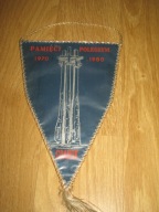 NSZZ SOLIDARNOŚĆ pomnik Pamięci Poległym GDAŃSK 1970/1980 proporczyk z PRL