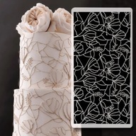 Szablon elastyczny do dekoracji tortu , areograf kwiatowy, kwiat