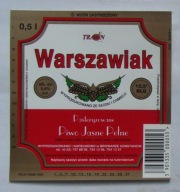 ETYKIETA PIWO JASNE PEŁNE WARSZAWIAK BROWAR KONSTANCIN