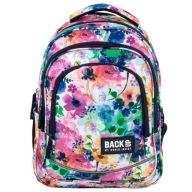 PLECAK SZKOLNY WIELOKOMOROWY MŁODZIEŻOWY WIELOKOLOROWY KWIATY DLA DZIEWCZYN
