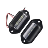 2 SZTUK 6 LED Oświetlenie tablicy rejestracyjnej samochodu SUV Ciężarówka