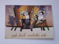 Bajki z mchu i paproci - Żwirek i Muchomorek - pocztówka - stare wydanie