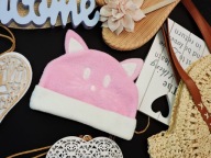 Linea Baby - czapeczka kotek uszka r 0-6 mc