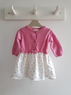 NEXT sukienka z bolerkiem długi rękaw 62 cm