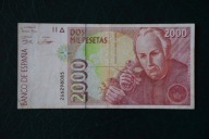 Banknot Hiszpania 2000 pesetas 1992 rok !!!