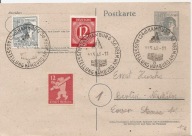 NIEMCY -postkarte -znaczki STADT BERLIN-obieg 1948 rok