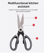 Nożyce kuchenne kurczaka do mięsa kości ryb stal