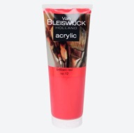 Van Bleiswijck Farba CZERWONA akrylowa w tubce 250 ml Brilliant Red 1 szt