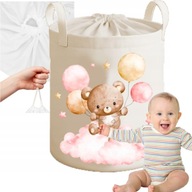 KOSZ NA ZABAWKI UBRANIA PRANIE DUŻY ZAMYKANY POJEMNIK ORGANIZER BABYMAM