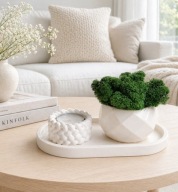 Zestaw relaks świecznik mech dekoracja spa do domu