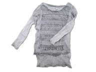 Made in Italy bluzka popielata dwuwarstwowa cotton strech r. 38/M, BDB