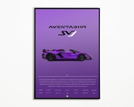 PLAKAT LAMBORGHNI AVENTADOR SVJ IDEALNY NA PREZENT OBRAZ NA ŚCIANE A3