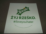 NAKLEJKA SPRITE - Biała 10cm średnicy , ładne kolory - połysk - okrłągła