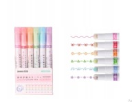 ROBIĄCE SZLACZKI Pisaki Flamastry Mazaki WZORKI Zestaw 6 szt.