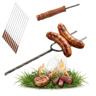KIJE DO OGNISKA 150CM WIDEŁKI DO GRILLA 10 SZT STAL NIERDZEWNA