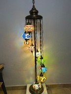 Zestaw 9 tureckich lamp podłogowych z mozaiką