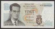 Belgia 20 franków 1964 - król Baudouin I / Boudewijn - 3 F